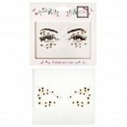 Lukky Fashion стразы для лица Золотое мерцание,17х12 см,карта, пакет