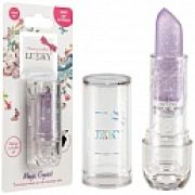 Lukky Magic Crystal блестящая помада, меняющая цвет на розовый, цвет фиолетовый с блестками, с ароматом винограда, 3,4 гр, блистер