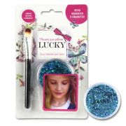 Lukky гель-блестки д тела/лица, в наборе с кисточкой, цвет: голубой, на блистере