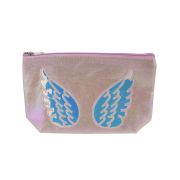 Lukky косметичка нежно-розовая, эффект «под кожу» с апплик.«Ангел»,22х13 см,бирка,пакет