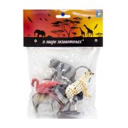 1toy «В мире животных» дикие жив.Африки 5шт.в пак.21х18х2,5см.