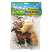 1toy «В мире животных» наб.игр.животных с фермы 6 шт х 15 см. в упаковке ПВХ с хедером