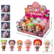 1toy Bubble Gum-антистресс «Куколки» 7х13 см, 6 видов в асс., 12 шт. в д/б