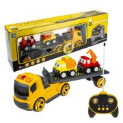 1toy Горстрой тягач со стройтехникой р/у (42 см, 27МГц, на батарейках, свет, звук, коробка)