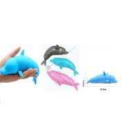 1TOY Гремушка дельфин 21.5*7.5cm 3 цв.в асс, в кор., 12 шт в д.б