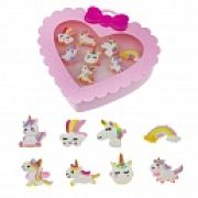1TOY наб.украш.«Sweet heart Bijou» в шкатулке 8 колец единороги, 13*11,5см, 12 шт. в д/б.27*25*12,5см