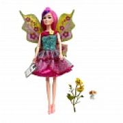 Alisa Fairy. Кукла Фея, с фиолетовой прядью, с цветами и щенком, в кор. 28х6,5х33 см