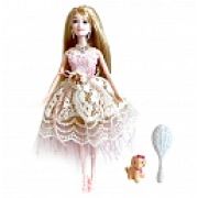 Alisa Red Carpet. Кукла в пышном платье, с собакой и расчёской, в кор. 28х6,5х33 см