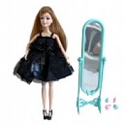 Alisa Red Carpet. Кукла в чёрном платье с зеркалом, в кор. 28х6,5х33 см
