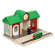 BRIO Звукозапис. ж/д станция на бат.с часами, 23,4х17,5х14,0см,кор.