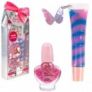 Lukky Beauty Duet набор блеск д.губ и лак д.ногтей, цв.фиолет,ПВХ коробочка