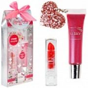 Lukky Beauty Duet Ягода-Малина набор блеск д.губ и помада с блёстками, ПВХ коробочка, CDU tray