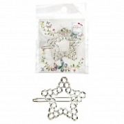 Lukky Fashion заколка-автомат звезда серебро цепочка 1 шт