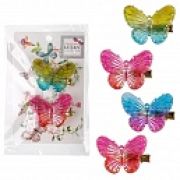 Lukky Fashion набор из 2 заколок Бабочки Яркий Градиент,2 вида,микс