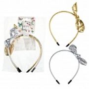 Lukky Fashion набор из 2 ободков с бантиком эффект под кожу «Металлик»