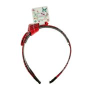Lukky Fashion ободок для волос с большим бантом текстиль, клетка