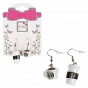 Lukky Fashion серьги пластик.с подвесками Lukky Coffee,карта