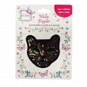 Lukky Fashion Шайн Дизайн, многоразовые стикеры для одежды, 1 шт, Кошка, 9х9см