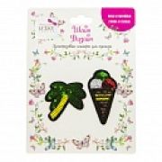 Lukky Fashion Шайн Дизайн, многоразовые стикеры для одежды, 2 шт (пальма, мороженое) (