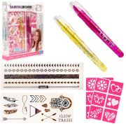 Lukky Бьюти-Дизайн с тату ручками, трафаретами и переводными блестящими тату.