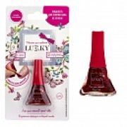 Лак Lukky серия Конфетти, цвет 02К, красный с блестками, блистер, объем 5,5 мл.-А