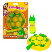 Маша и медведь, мыл. пуз., Лягушка, 100 мл, с лотком, блистер (21,5*30*2,5)