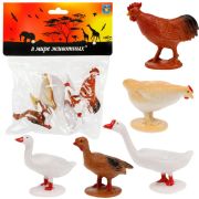 1toy «В мире животных» домашняя птица.5шт.в пак.21х18х2,5см.