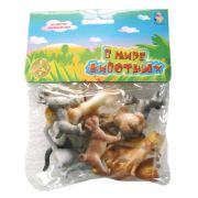 1toy «В мире животных» наб.игр.собак и кошек 12 шт х 5 см. в упаковке ПВХ с хедером
