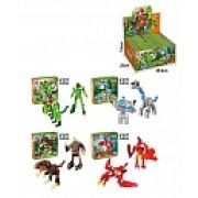 1Toy Blockformers «Динозавры-Трансформеры» 2 в 1 (д/б 12 шт., в асс. 4 видов, коробка) с красным