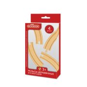 1TOY Goodok наб. ж/д полотно изогнутое длинное,4 дет.,кор.