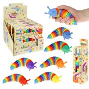 1TOY Гремушка слизняк 18*5.5cm, 6 цв.в асс., в кор., 12 шт в д.б
