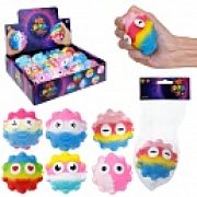 1toy Жмяка-pop it «Смайлик» 7 см, 6 видов, 12 шт. в д/б