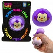 1toy Крутой замес, шар рожицы, обезьяна, 6 см, блистер