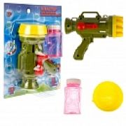 1toy Мы-шарики! игрушка для пускания мыльных пузырей механич. бластер 13 стволов, 50 мл, блистер, зеленый