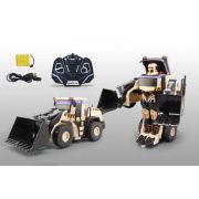 1toy робот на р/у, трансформируется в экскаватор, со светом и звуком, 47 см, коробка