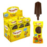 1toy ТРИ КОТА, мыл.пуз. эскимо с шоколад.ароматом на палочке в цвет.обертке, 45мл., 12 шт. в д/б
