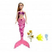 Alisa Mermaid. Кукла Русалочка с рыбкой, хвост из пвх, в кор. 28х6,5х33 см