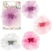 Lukky Fashion заколка-зажим для волос Нежный Пион,4 цв.:розовый/сиреневый/светло-розовый/белый микс