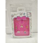 Lukky Fashion наб.украшений золот.цепочка с 5 шармиками металл+эмаль «Девичьи штучки», конверт