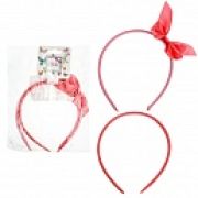 Lukky Fashion набор из 2 ободков с бантиком,цв.розовый коралл