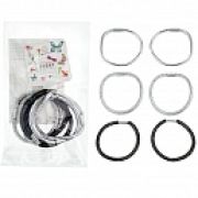 Lukky Fashion набор из 6 резинок д.волос Металлика,цв.:черный/ серебряный