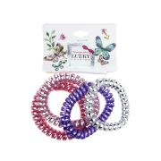Lukky Fashion набор резинок для волос 4шт, 4 цвета (белый, розовый, малиновый, сиреневый)