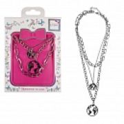 Lukky Fashion цепь тройная серебр.The Globe, конверт