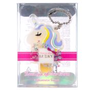 Lukky бальзам для губ Ice-cream Unicorn с нежным ароматом ванили 1,2 г, с подвеской-цепочкой, коробочка ПВХ