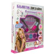 Lukky Бьюти-Дизайн наб. «Блестящий Стиль» с палеткой гель-теней д.век с аппликатором,цв.:фиолетовый, бирюзовый, золотистый, розовый, серебристый,лаком