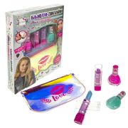 Lukky Бьюти-Дизайн наб.«Твоя стильная косметичка» с голограф.косметичкой,2 лаками д. ногтей peel-off 006 Темно-Малиновый (Ежевичный),с аром.винограда, (извините, гиперссылка на картинку отсутствует)