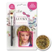 Lukky гель-блестки д тела/лица, в наборе с кисточкой, цвет: золото, на блистере
