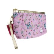 Lukky косметичка розовая с принтом LUKKY и блёстками,24х7см,пакет,бирка