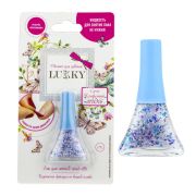 Lukky лак д.ногтей peel-off  серии «Конфетти-Микс» микс фиолетовый,белый, голубой зо звёдочками 5,5 мл, блистер