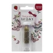 Lukky помада для губ с блёстками с ароматом клубники,цвет золотой,блист.-А